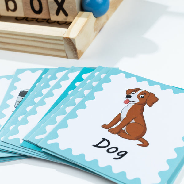 Wooden Spelling Blocks Learning Toy Detail