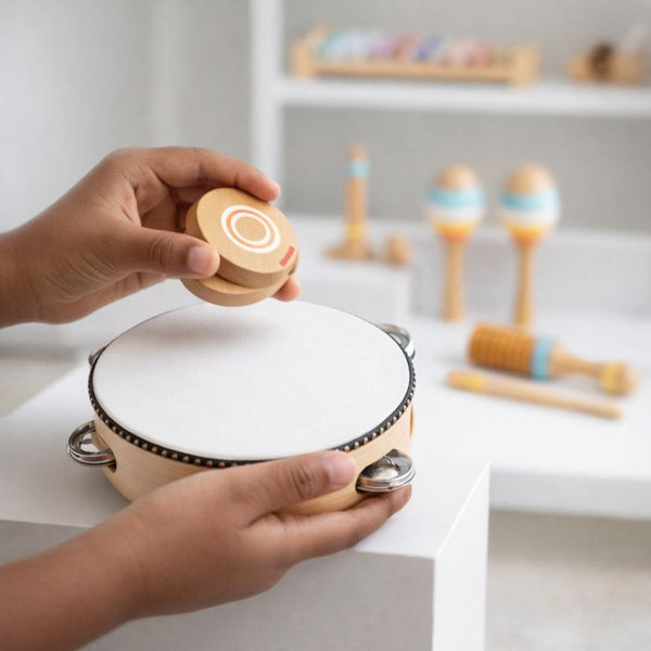 Wooden Musical Instrument Set for Kids – Tambourine, Maracas & More Smooth Edges