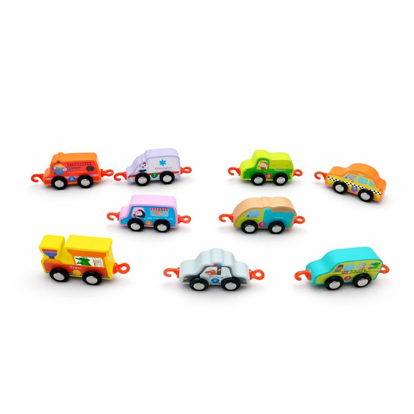 Traffic Digital Train – Mini Vehicle Set with Numbers for Kids