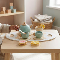 Kastha Toys Wooden Afternoon Tea Set – Pretend Play Kitchen Toy for Kids
