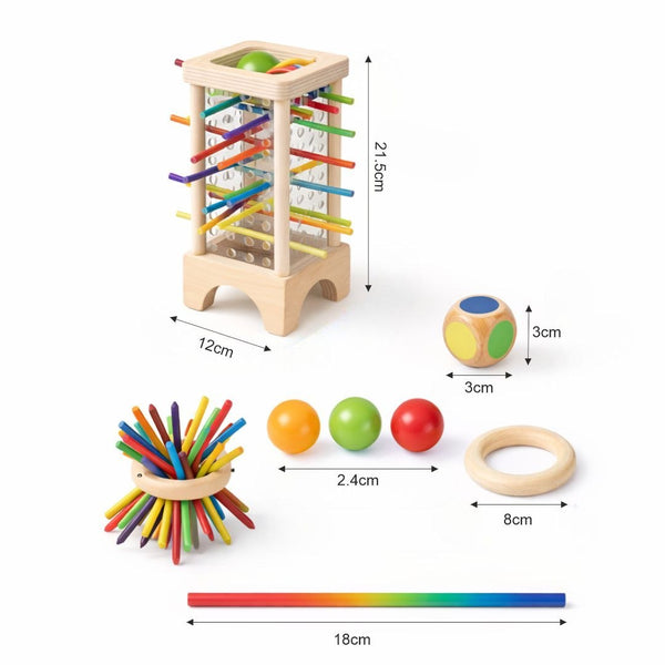 Wooden Stick Drawing Game – Educational Sketch & Pattern Toy for Kids Smooth Edges