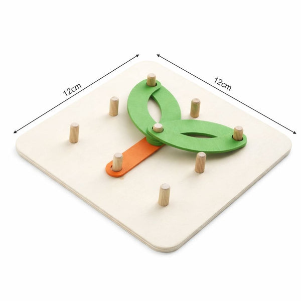 Multifunctional Montessori Pillar Flower Puzzle – Wooden Rotating Shape Toy Smooth Edges