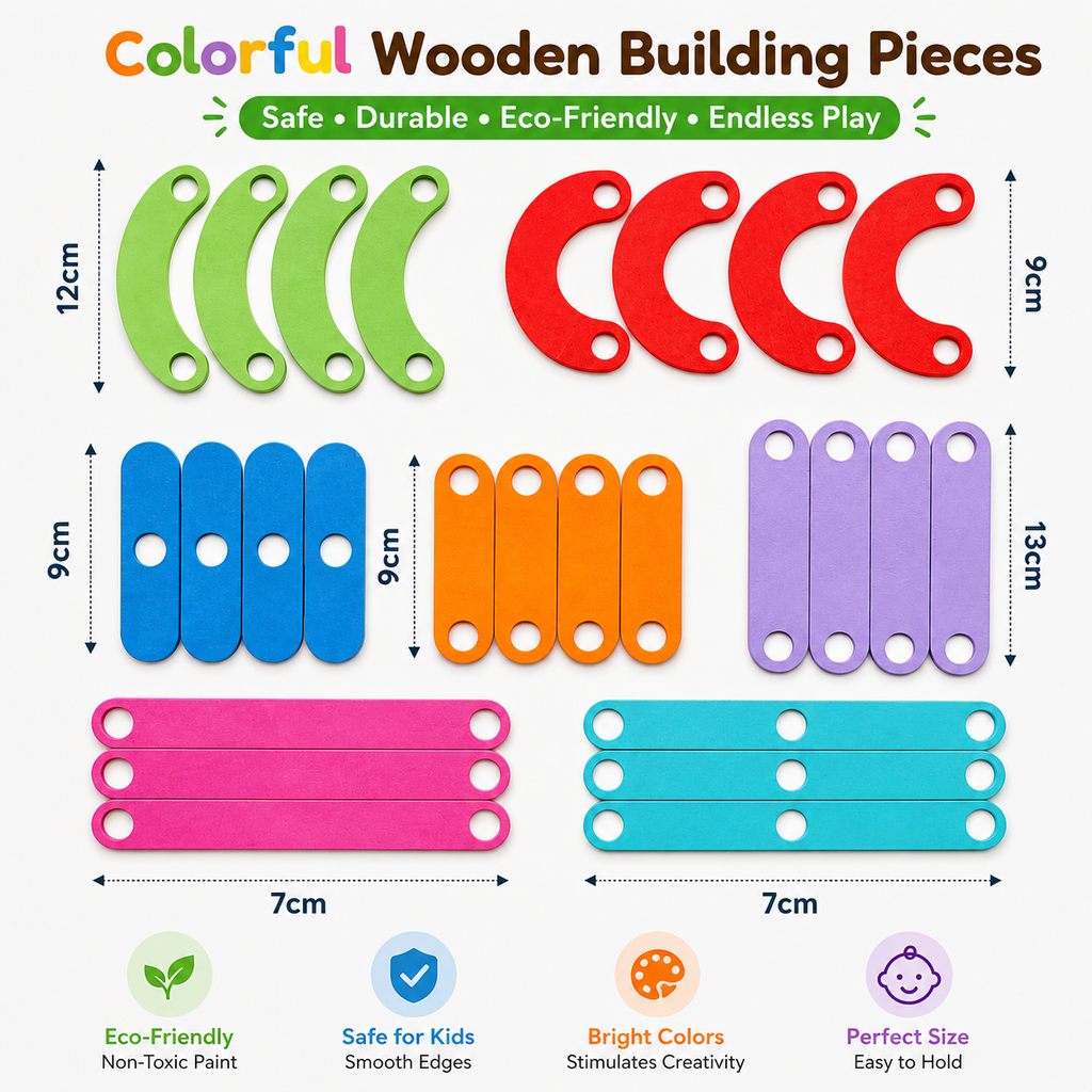Multifunctional Montessori Pillar Flower Puzzle – Wooden Rotating Shape Toy