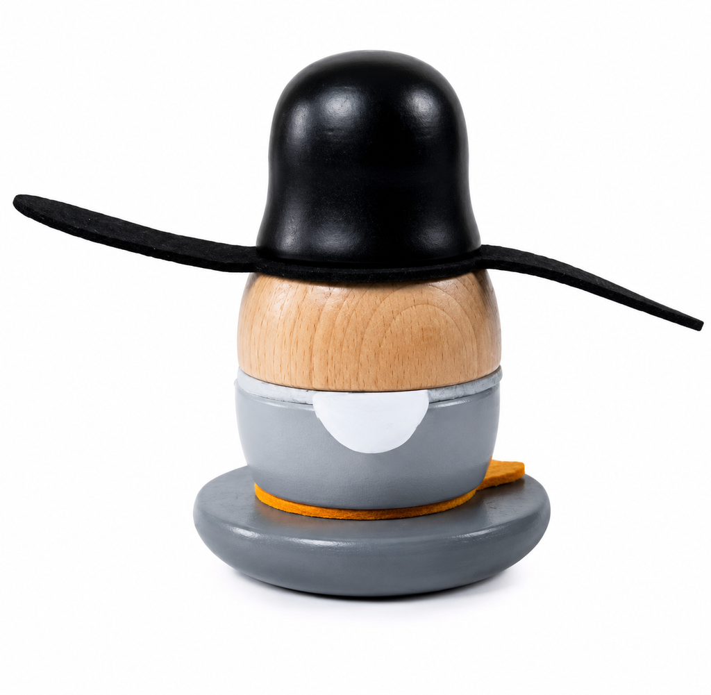 Woodlet Wooden Penguin Tumbler Toy