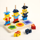 Educational bear-themed shape and pattern learning toy set
