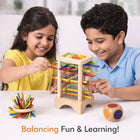 Wooden stick pull game set for family fun and fine motor skills