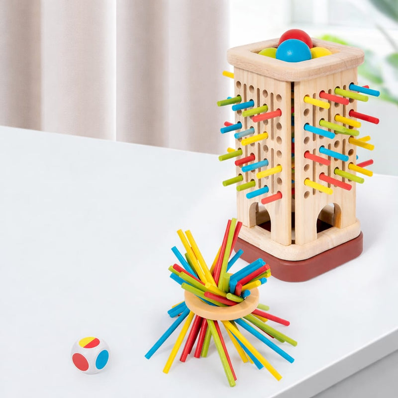 Wooden stick drawing game with colorful sticks for kids