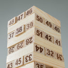 Kid-safe wooden stacking tower game with smooth rounded edges