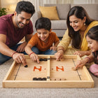 Compact foldable wooden board game with dual game modes